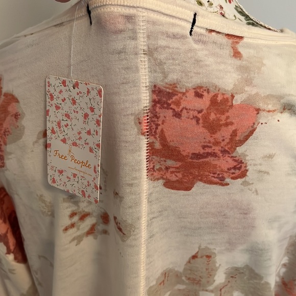 🎉HP🎉NWT Free People Arielle Print Long Sleeve Top - Picture 10 of 14